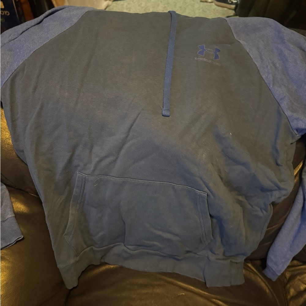 Under Armour Navy and Royal Blue Half-Zip Hoodie